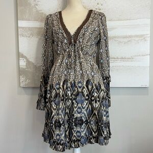 Sanctuary Ikat Bell Sleeve Bohemian Dress